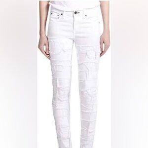Rag & Bone White Distressed Jeans
